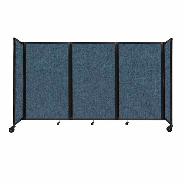Room Divider 360 Folding Portable Partition 8'6" x 5' Caribbean Fabric
